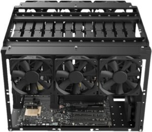 Mining Frame | Miner Mining Frame Rig Case – Stackable Crypto Coin Currency Mining Accessories, Rack Stand, Open Air Testbench Fits ATX Motherboard