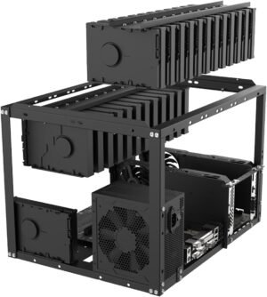 Mining Frame,Miner Rig Case Mining Rack – Open Air Testbench, Stackable, Rack Stand, Desktop Chassis, Crypto Coin Currency Mining Accessories