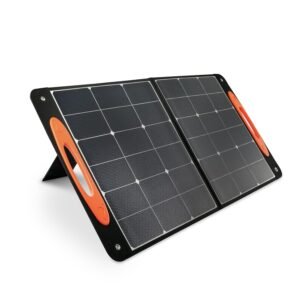 NGTeco Solar Panel, ETFE Material, 24% High Conversion Rate Small Folding Solar Charger (100W 20V 5A),DC Output USB AC Port,IP65 Waterproof Disaster Prevention Supplies