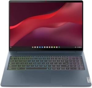 Lenovo IdeaPad 5 Chromebook 16 inch 2.5K IPS 120Hz Gaming Laptop Intel Core i5-1235U 8GB RAM 512GB SSD Backlit Keyboard Chrome OS Stone Blue – 82V80018UK