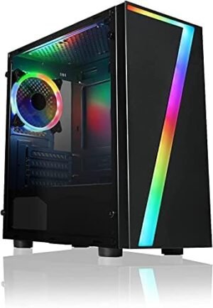Fast Gaming PC Computer Bundle Intel Core i5 16GB 1TB 256GB SSD Win10 GT710 WiFi Seven MATX RGB PC Gaming Case8GB RAM + 1TB HDD) (8GB + 1TB)