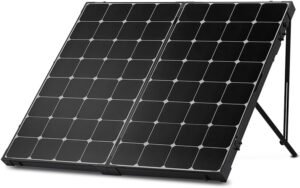 Renogy 200W Foldable Solar Panel, 12 Volt Eclipse Monocrystalline Off Grid Portable Solar Panel Suitcase Built-in Kickstand for Campervan, RV, Van and Off-grid System