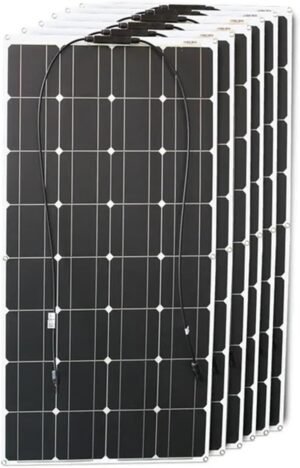 MZZYG Solar Panel 12V Flexible Solar Panel 600W 100W 200W 300W 400W 500W Bendable Waterproof Monocrystalline Best Solar Panel For RV Boat High-efficiency Solar Panel(Color:600w Solar Panel)