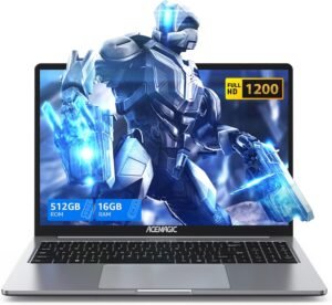 ACEMAGIC Laptop Computer 16 inch – Quad-Core Alder Lake N-97 Processor Up to 3.6GHz (Beat N5095) Notebook Computer, 16GB Ram DDR4 512GB SSD PC Laptops with FHD Display, 2.4G/5G WiFi, BT5.0, HDMI
