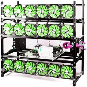 19 GPU Frame Aluminum Mining Rig Open Air Case Stackable for Ethereum Mining Rig ETH BTC XMR Chassis Server Rack