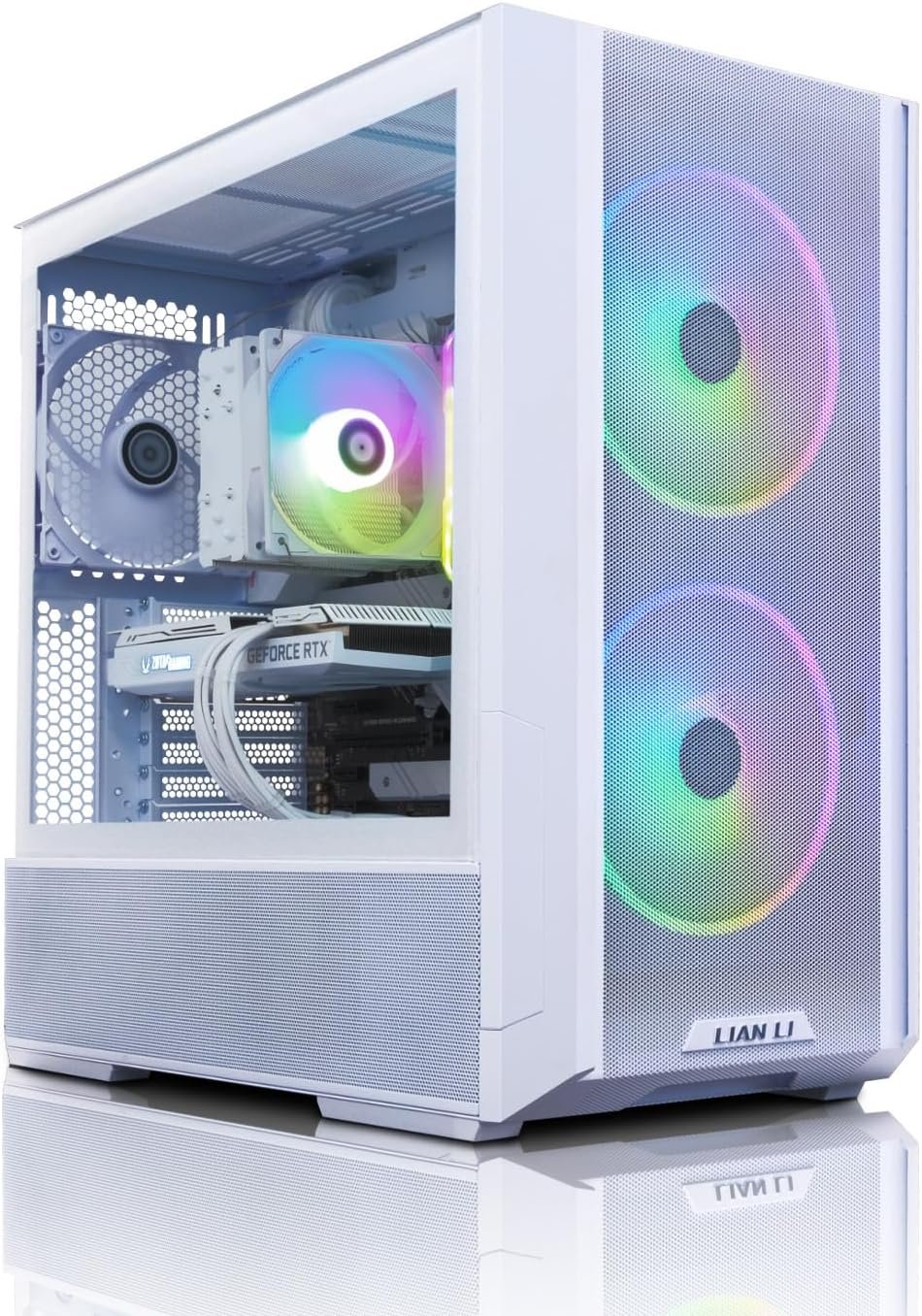 ADMI Gaming PC • AMD Ryzen 5 7600X • RTX 4070 SUPER 12GB DDR6X • 32GB 5600Mhz DDR5 • 1TB Gen 4 NVME SSD • 750W PSU • RGB CPU Cooler • Lancool 216 White Mesh ARGB Case • WiFi 6 • Windows 11