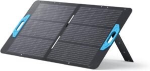 Anker SOLIX PS100 Solar Panel with Adjustable Kickstand, 100W Foldable Portable Solar Charger, IP67 Waterproof, 23% Higher Energy Conversion Efficiency, for Camping, RVs, and Blackouts