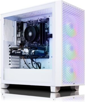 ADMI Gaming PC • AMD Ryzen 5 5500 • NVIDIA RTX 4060 Ti 8GB DDR6 • 16GB DDR4 3200MHz • 1TB NVME SSD • 600W PSU • WIFI • Corsair 3000D Airflow White Mesh RGB Case • Windows 11