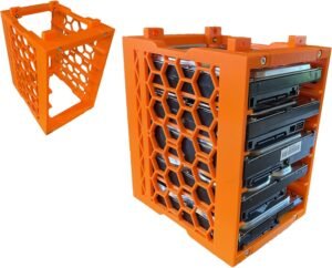 Premium 3.5” Hard Drive Caddy for Crypto Rig – Easy Assembly, Efficient Storage Solution – SATA and IDE Compatible – Ideal for Gaming/Crypto Mining Setups. Can Store 5 drives which can Slide In/Out.