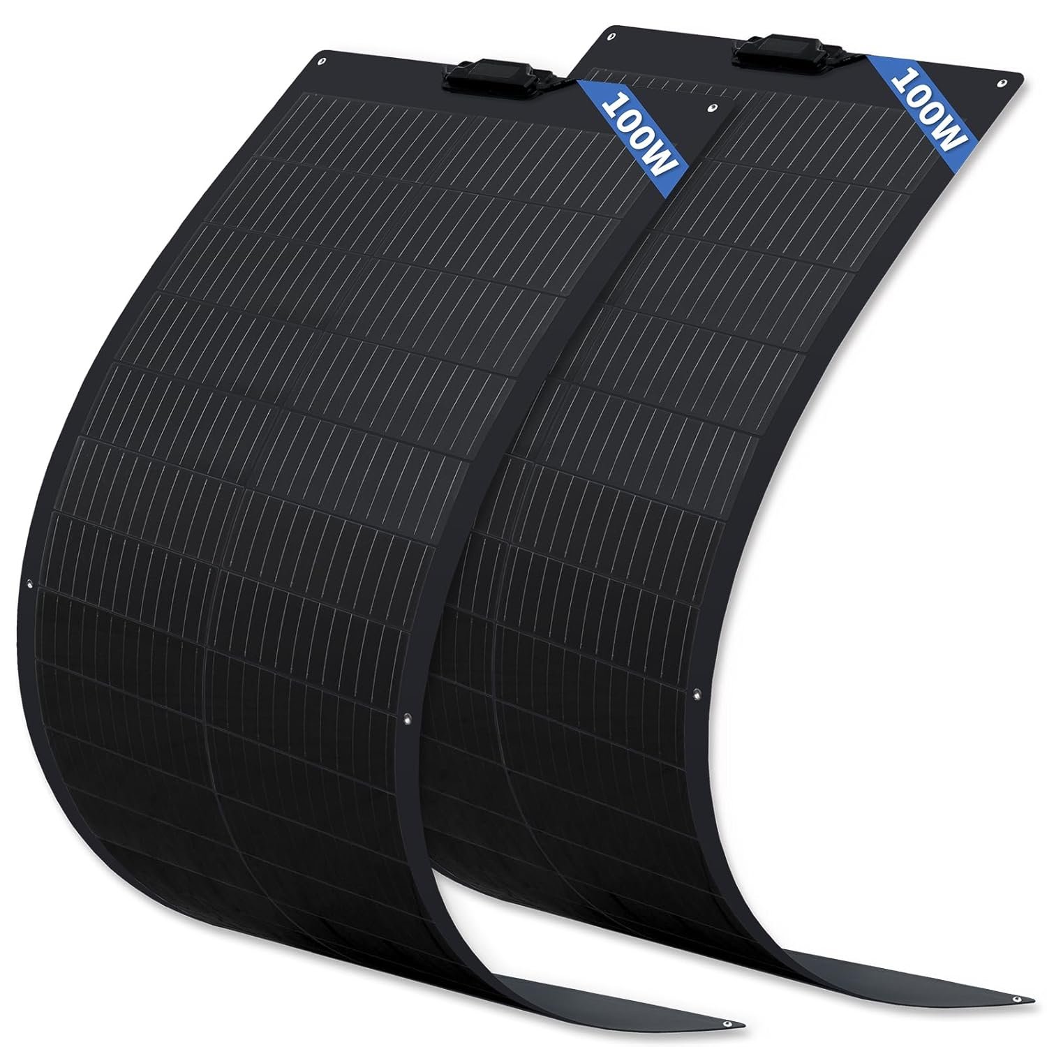 FIREFLY ENERGY 200W Flexible Solar Panel (2 Pack 100Watts) Monocrystalline Solarpanel Photovoltaic Panel Solar Modules for RV Campers,Off-grid, Caravans, Boats, Roofs