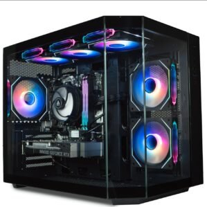 ionz Gaming PC – Desktop Computer, Ryzen 7 5700X, NVIDIA RTX 4060,16GB RAM 1TB SSD, Windows 11, 500W 80+ PSU, WiFi APEX,Black
