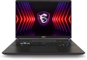 MSI Vector 16 inch 16:10 QHD+ 240Hz Gaming Laptop – (Intel Core i9-14900HX, NVIDIA GeForce RTX 4070, 32GB RAM, 1TB SSD, Windows 11 Home) – Cosmos Grey
