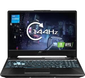 ASUS TUF F15 FX506HC 15.6″ 144Hz Full HD Gaming Laptop (Intel i5-11400H, NVIDIA GeForce RTX 3050, 8GB RAM, 512GB SSD, Windows 11)