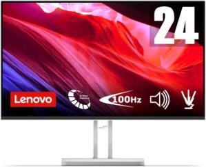 Lenovo L24i-4B 24 Inch PC Monitor | FHD, 1080p, 48-100Hz, IPS, 4ms, VGA and HDMI