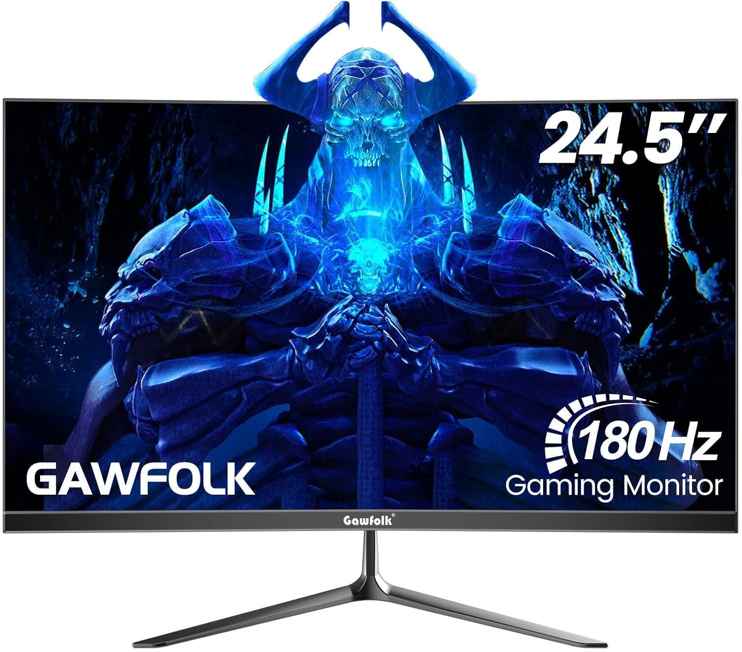 Gawfolk 24.5 Inch Gaming Monitor with AMD FreeSync, Flicker-Free, HDMI 2.0, DP 1.4, Ultra-Thin Frameless PC Monitor