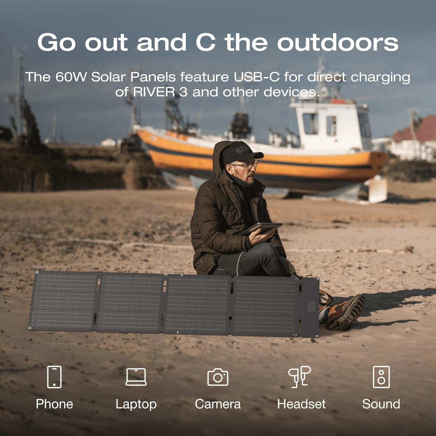 ECOFLOW RIVER 3 Portable Power Station with 60W solar panel, 245Wh LFP battery, up to 600W output, GaN efficiency doubles runtime, - Image 3