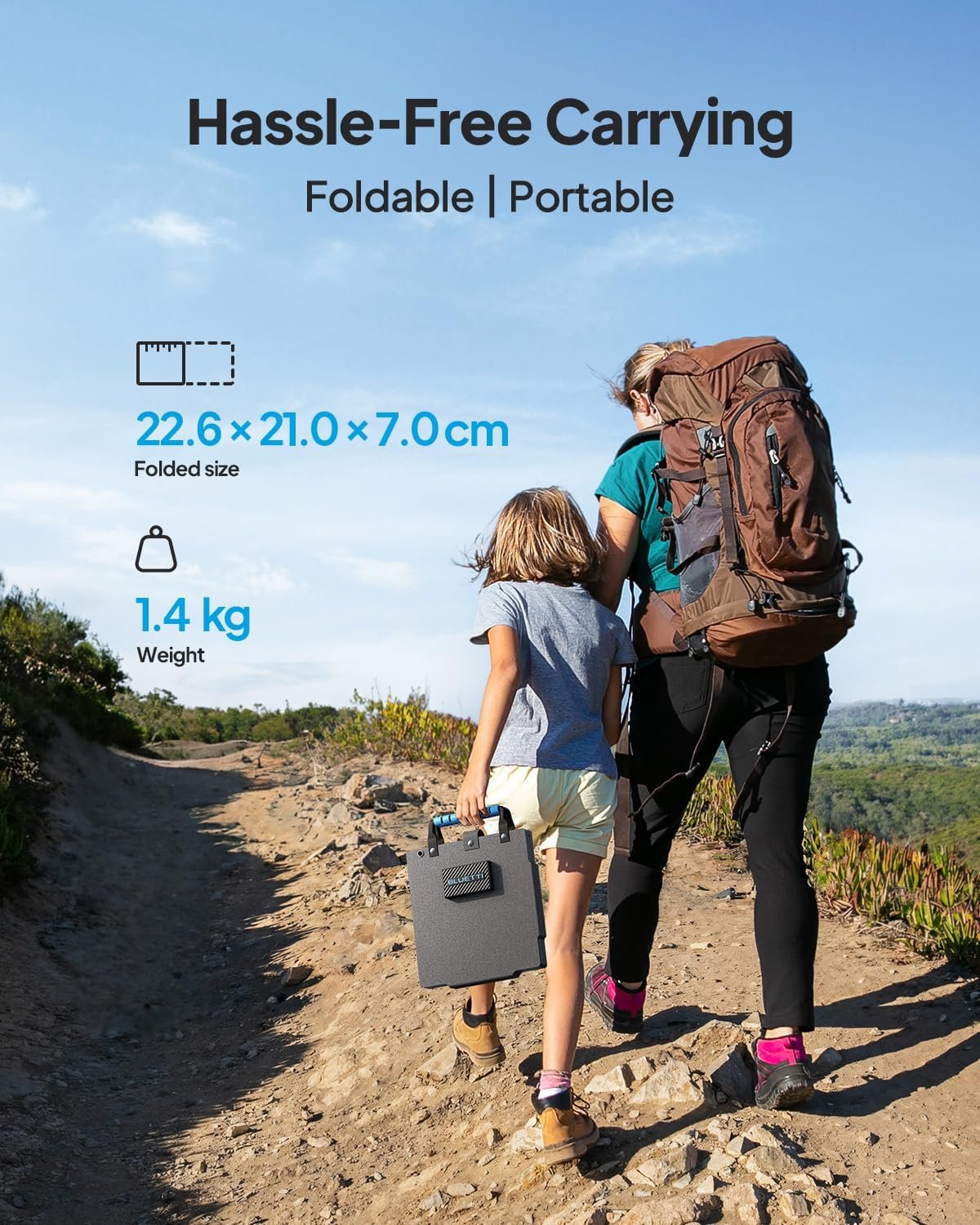 BLUETTI Solar Backpack Power Station Handsfree 2 with 60W Panel Included, 512Wh 700W LiFePO4 Generator with a 60L Backpack, All in One Solar Power System for Hiking, Photography, Travel - Image 6