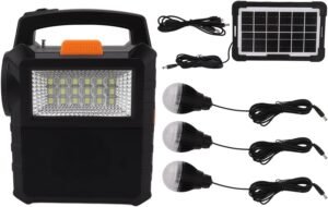 Topiky Portable Power Station with Solar Panel Kit, Outdoor Solar Generators Built in Flashlight, Solar Power Bank Camping Power Supply for Home Camping Emergency RV Outdoor