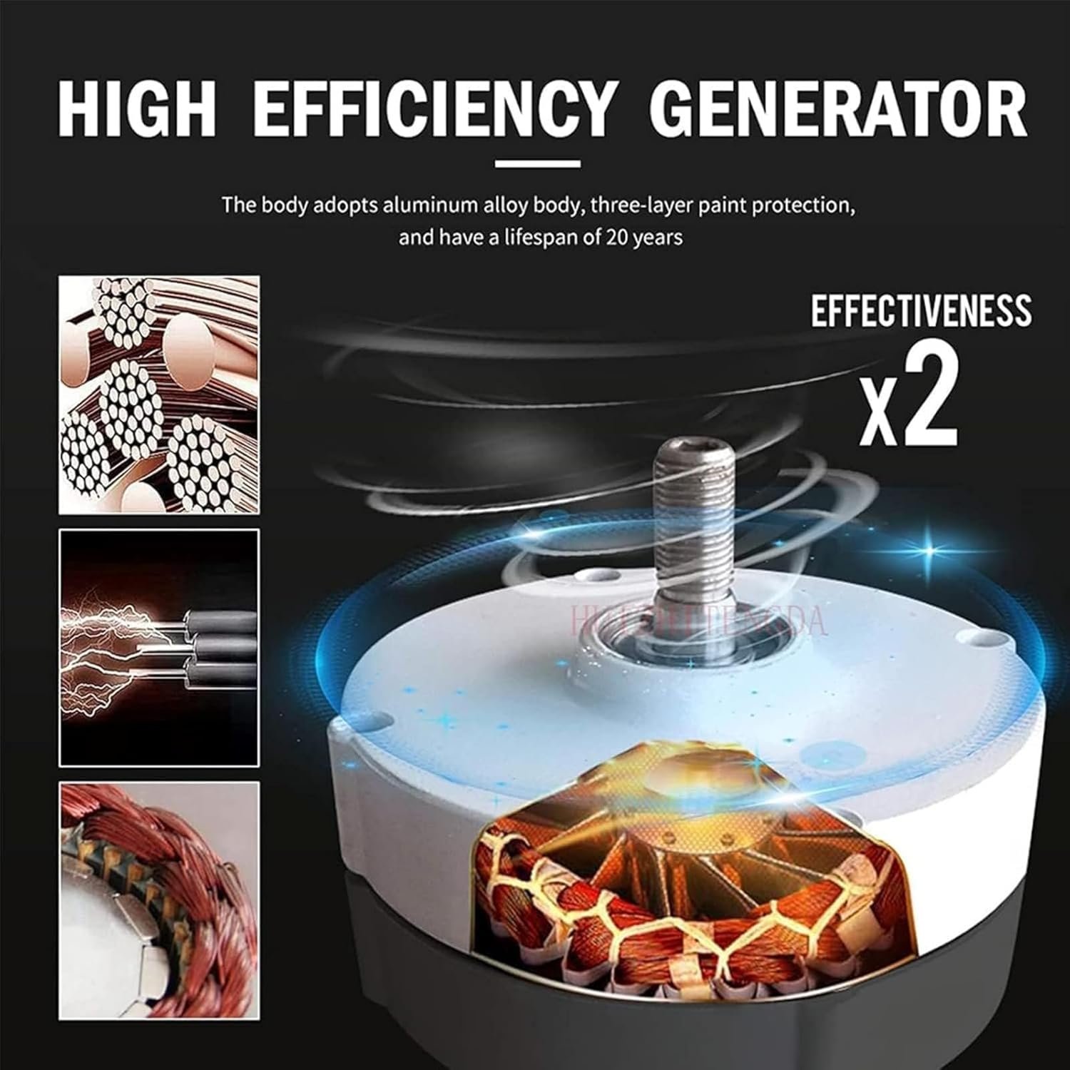 14000W Wind Turbine Generator Kit 24V 48V 220V Portable Wind Turbine Generator Kit with 3 Blade/Controller for Solar Wind Power Manufacturer Equipment - Image 4