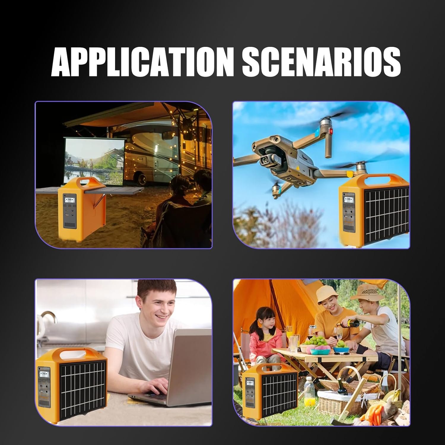 Portable Power Station Battery Solar Generator Backup with Solar Panels, 100w 76.8wh, Has Type-C USB Ac Dc Output, For Outdoors Camping Travel Hunting Blackout Hiking - Image 7