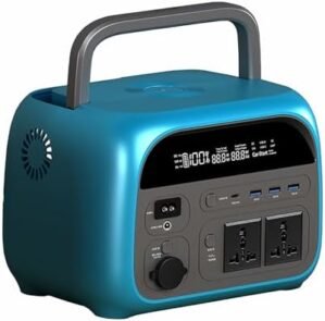 Portable Power Station 600W, 592Wh Solar Generator, Lithium Battery Power Bank with LED Light for Home, Camping and Emergency Backup Power