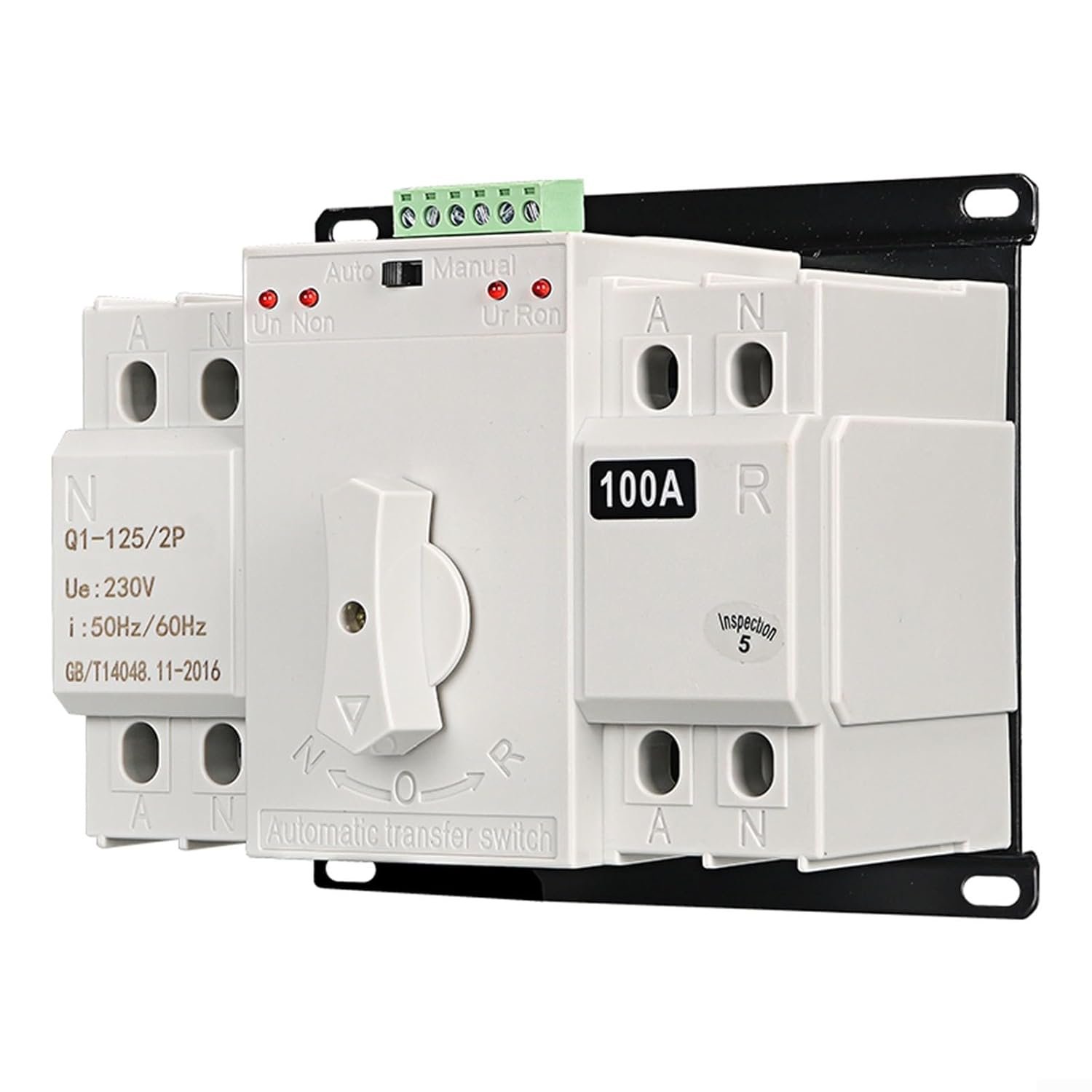 HomeVortex Automatic Transfer Switch 2P/4P Three-Phase Dual Power Electrical Diverter with Millisecond Time for Solar Panels Generator (2P100A) - Image 5