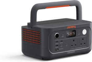 Jackery Explorer 500 v2 Portable Power Station, 230V/500W Pure Sine Wave Solar Generator, 1000W AC Output Power Station, 512Wh LiFePO4 Lithium Camping Battery Backup for Picnics, Fishing, Travel