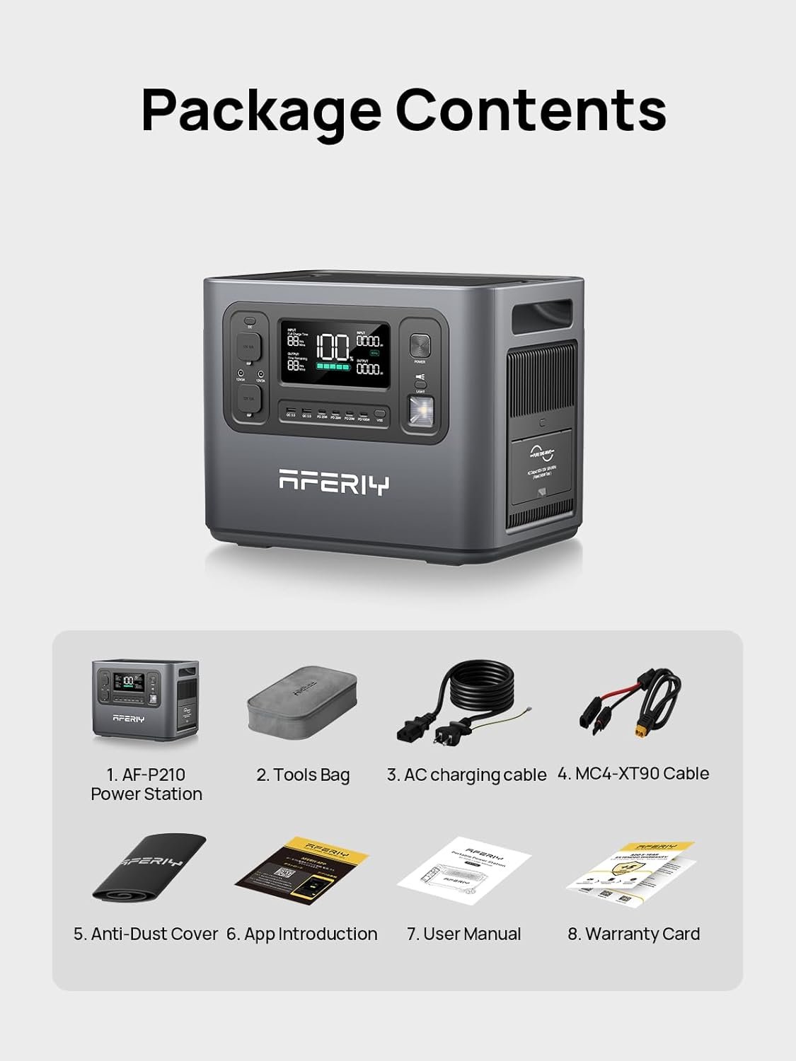 AFERIY Portable Power Station 2400W, 2048Wh Power Station LiFePO4 Backup Battery, Quick Charge in 1.5H, 240V AC Outlets, UPS, Solar Generator, Electric Generator for RV/Camping/Home, 7-Year Warranty - Image 9