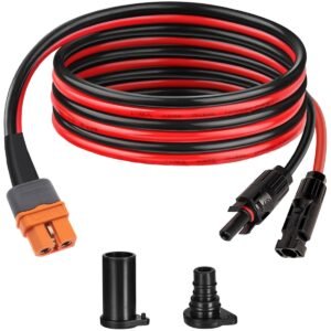 Xiatiaosann Solar to XT60i Cable 10AWG Solar Panel to XT60i Connector Adapter, XT60i Female Extension Cable for Portable Power Station Solar Generator Solar panel(1.8m)