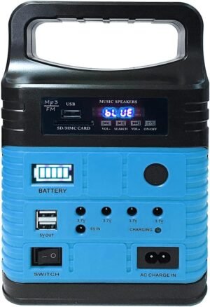 Portable Solar Generator Outdoor Camping Illumination System BT MP3 Radio Polycrystalline Solar-Panel with 3pcs LED Lights