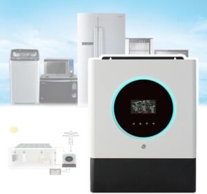 GCLCPAEN Solar Inverter Generator,Dc 12v/24v/48v To 220-240v Ac,1.5kw-5.5kw Hybrid Solar Inverter,With 60-80A Mppt Controllers,10-20ms Conversion,Applicable Lithium/Lead-Acid Battery,1.5kw