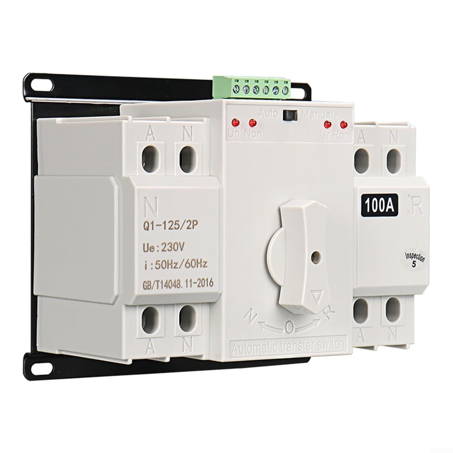 HomeVortex Automatic Transfer Switch 2P/4P Three-Phase Dual Power Electrical Diverter with Millisecond Time for Solar Panels Generator (2P100A) - Image 6