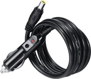 8mm DC to 12V Adapter Cable 4.9ft Length Car Charger Power Fits Goal Zero Yeti Bluetti Explorer Solar Generator Powerstation 12V 24V Adapter to 8mm
