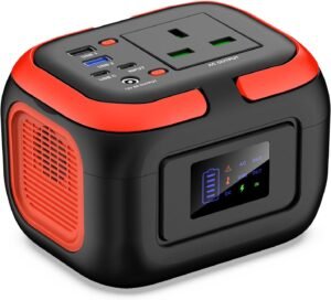 SinKeu Portable Power Station 97Wh with 230V 120W AC Socket, 12V DC, USB Ports for Phones, 26400mAh Mini Generator for Outdoor Camping Picnic, Home Emergency Backup Battery(Solar Panel Not included)