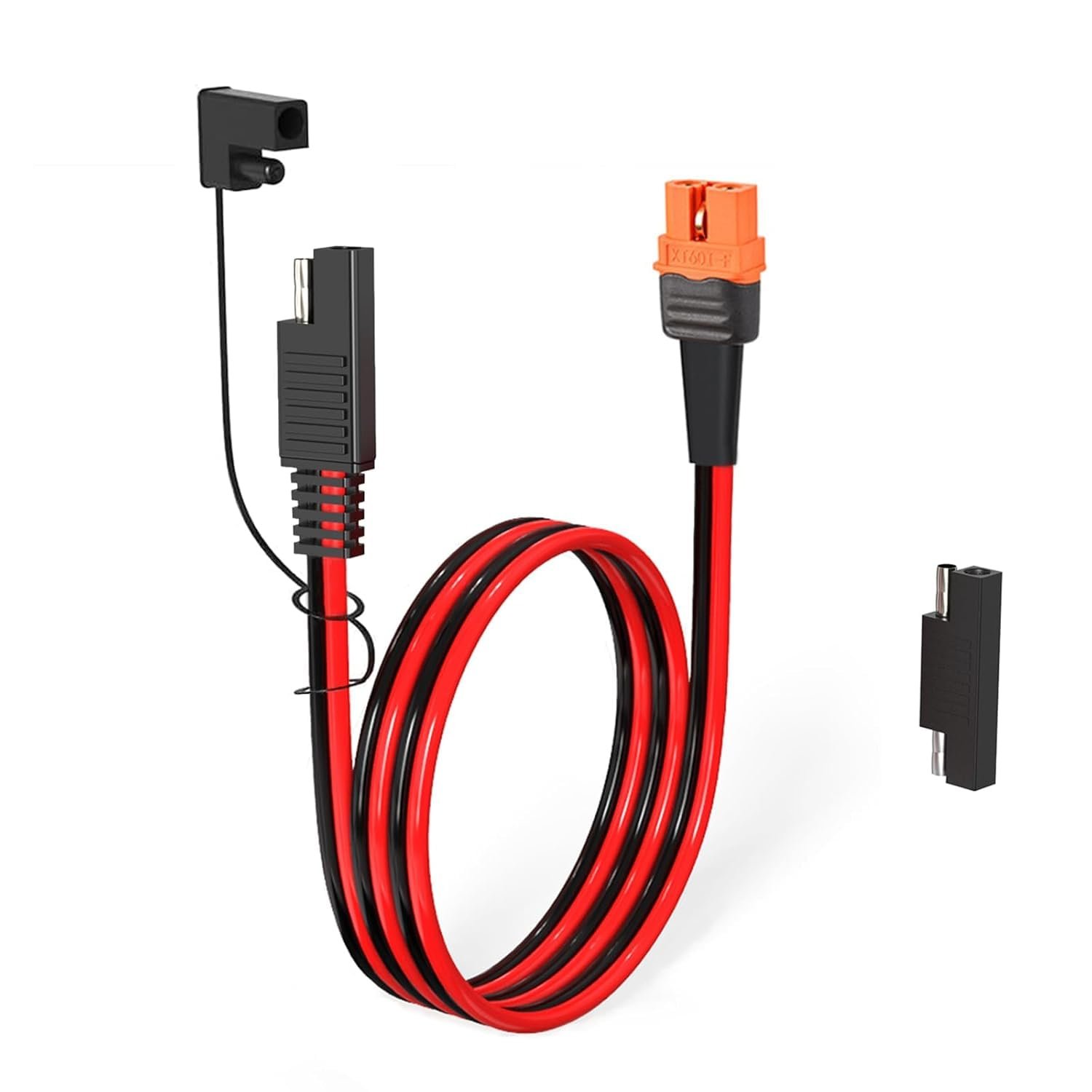 ELFCULB 10AWG 2FT SAE to XT60i Female Extension Cable with SAE Polarity Reverse Adapter for Portable Power Station, Solar Panel, Solar Generator (0.6M)