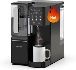 Frizzlife WB99-H Countertop Reverse Osmosis Water Filter, Instant Hot Water Dispenser, Alkaline RO System, NSF/ANSI 58 Certified Elements, Adjustable Temp & Volume, TDS & Filter Life Monitoring