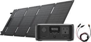ECOFLOW River 3 Portable Power Station (plus XT60i Cable)|45W Solar Panel |245Wh LFP Battery|up to 600W Output|GaN Efficiency Doubles runtime|