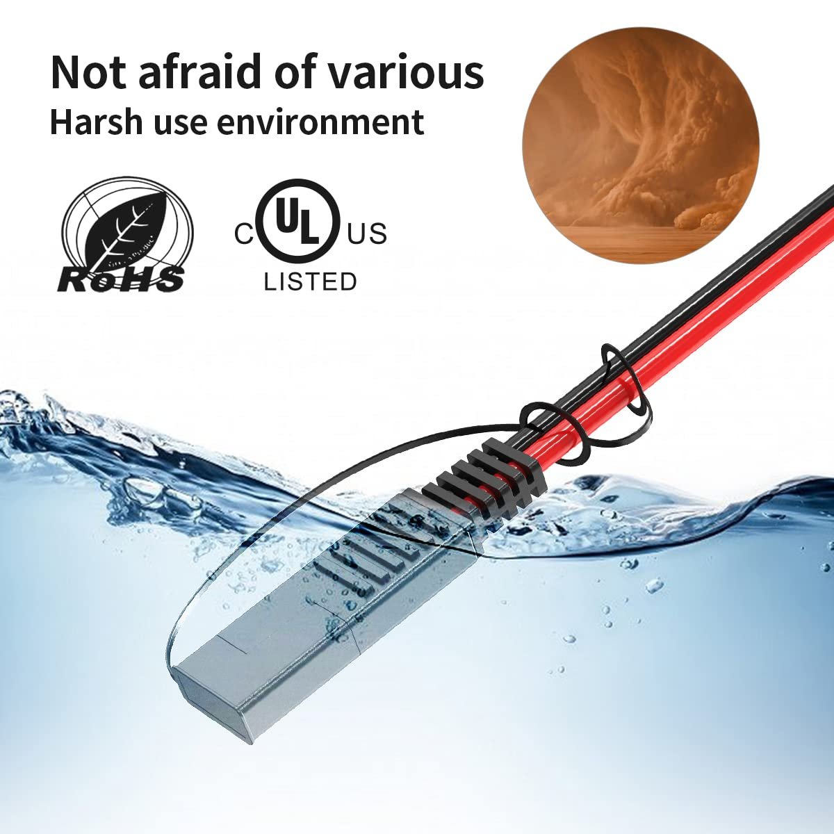 ELFCULB 10AWG 2FT SAE to XT60i Female Extension Cable with SAE Polarity Reverse Adapter for Portable Power Station, Solar Panel, Solar Generator (0.6M) - Image 3