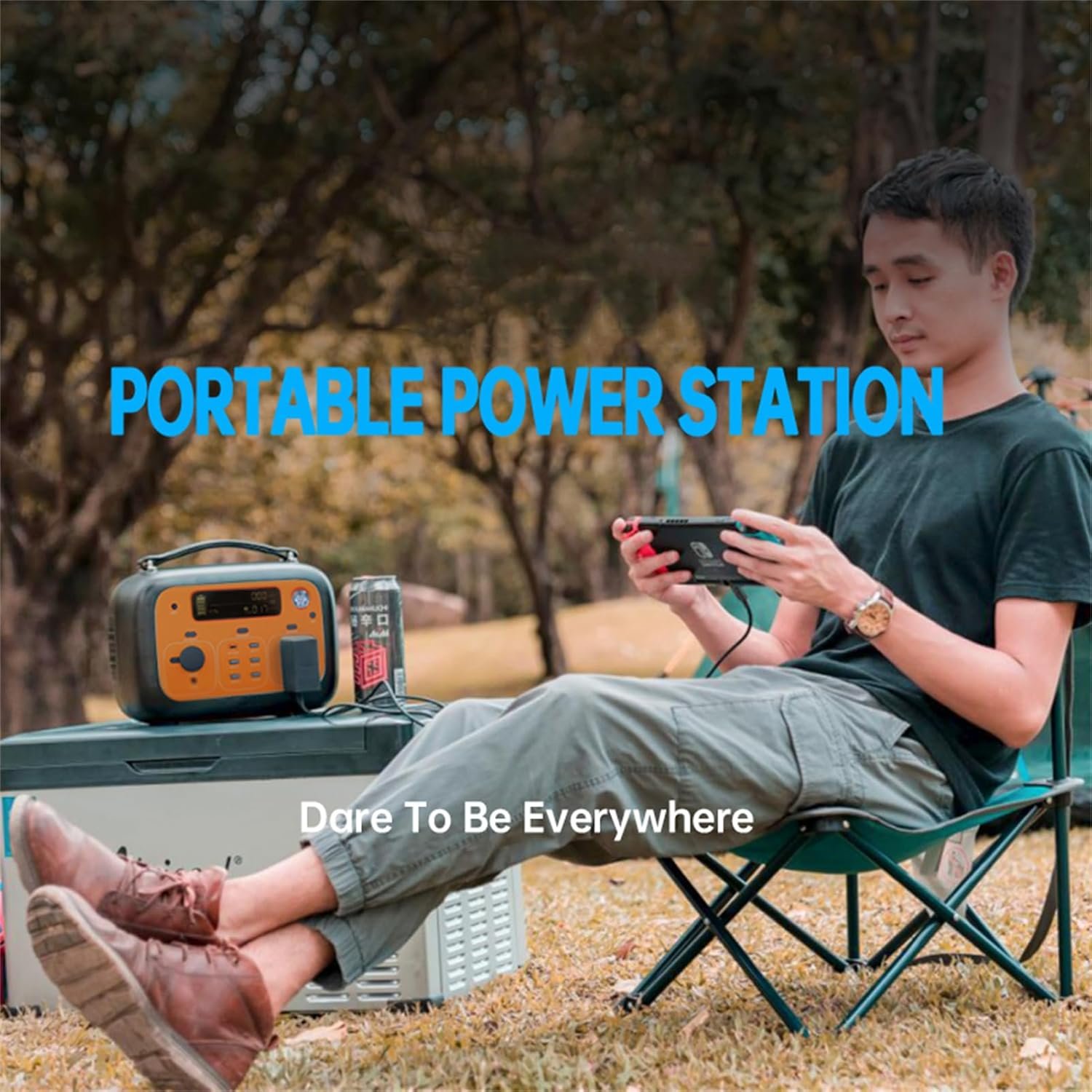 XGXHIN Portable Power Station 500W (Peak 1000W), 505 Wh Backup Battery Power Supply with Pure Sine Wave 110V/220 AC Outlets, Solar Generator for Camping Outdoors - Image 2