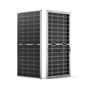 Renogy Bifacial Solar Panel 220 Watt 12 Volt Monocrystalline Solar Panels with IP68 Waterproofing High Efficiency Both Sides Generate Power Solar Panel for Marine and RV Boat Shed Camping Application