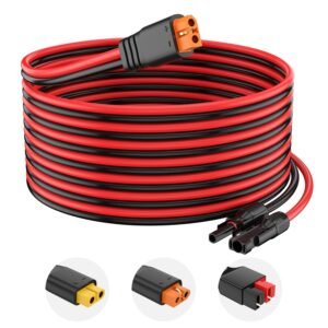 baluoqi 10AWG Solar Connector to XT60i Adapter Extension Cable Solar Panel to Potable Solar Power Generator/RV Foldable Solar Panel/Portable Power Station(30FT)