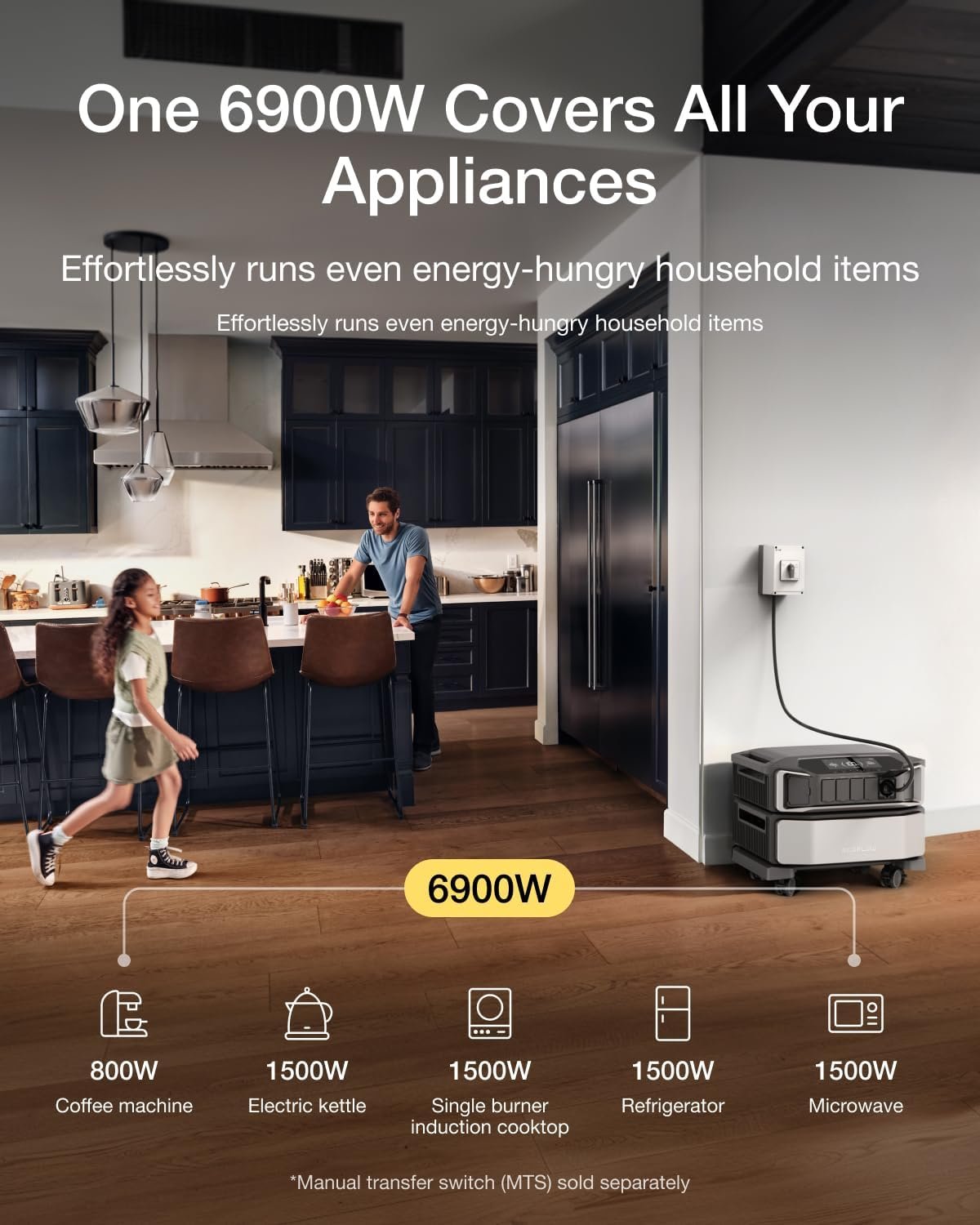 EF ECOFLOW DELTA Pro Ultra Portable Power Station with 400W Rigid Solar Panels × 2, LFP Battery Solution Expands to 30kWh, App Monitoring, Solar Generator for Home Use, Emergency & RVs - Image 3