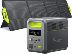 FOSSiBOT Tragbare Power Station F1200 With 200W solar panel, 1024Wh LiFePO4 Solar Generator，Outputs 1200W (2400W Peak), Applicable to RV/Camping/Home