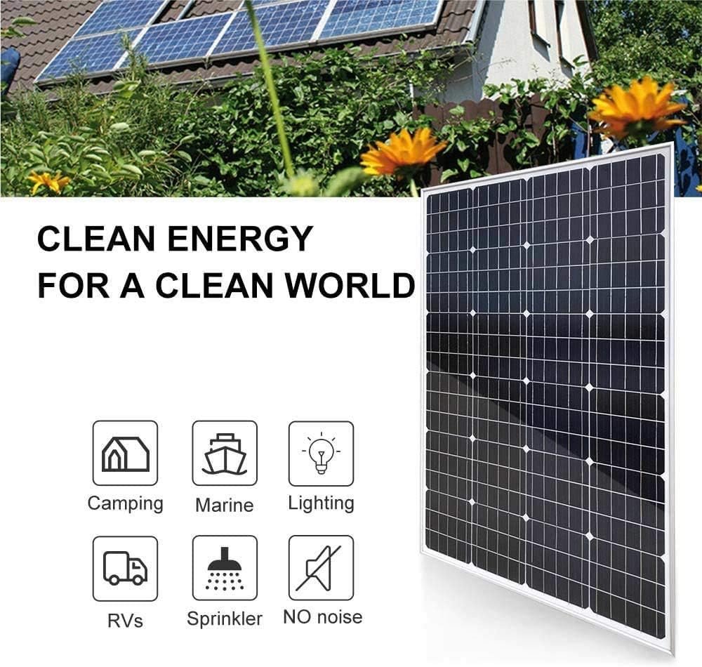 1000W Wind Solar Generator Kit Cabin Off Grid System for Charging 12V 24V Battery: 400W Wind Turbine Generator&600W Mono Solar Panel&1000W DC-AC Inverter+Accessory,120w Solar Panel - Image 4