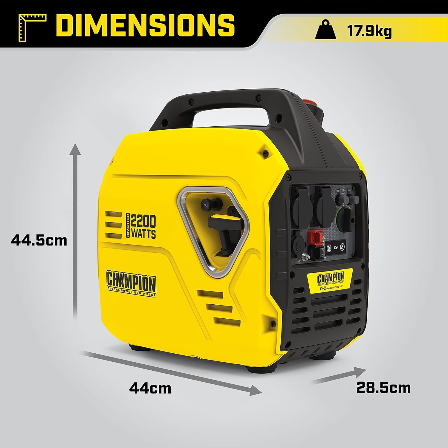 Champion Power Equipment 92001i 2200 Watt Petrol Portable Inverter Generator - 240V, 79cc Engine, 4.0L - The Mighty Atom - Super Lightweight, True Sine Wave, EZ Start, Ultra Quiet - Image 6