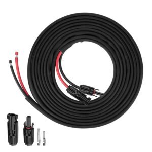 Geosiry 30FT 10AWG Solar Panel Extension Cable with Pair of Connectors, Solar Cable for Solar Panels, Charge Controllers and Solar Generator (10AWG, 30FT)