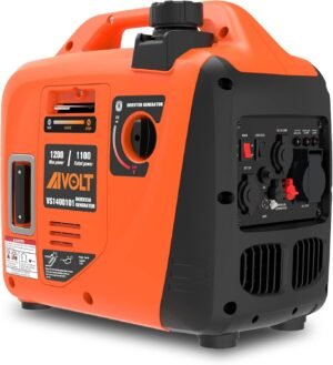 AIVOLT 1200W Petrol Inverter Generator 4 Stroke Portable Silent Suitcase Generator for Camping, Home Use – True Sine Wave, Super Lightweight, Ultra Quiet