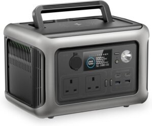 ALLPOWERS Portable Power Station R600, 299Wh LiFeP04 Battery with 2x 600W (1200W Surge) AC Outlets Solar Generator, Recharge from 0-100% in 1 Hour, for Outdoor Camping RV Home Use