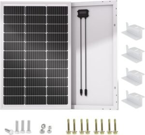ECO-WORTHY 100W 12 Volt Solar Panel Monocrystalline 100 Watt Solar Module for Battery Charging