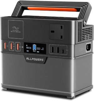 ALLPOWERS Portable Generator 288Wh Power Station Emergency Power Supply with DC/AC Inverter, PD Technology, Wireless Output, Charged by Solar Panel/Wall Outlet for Camping